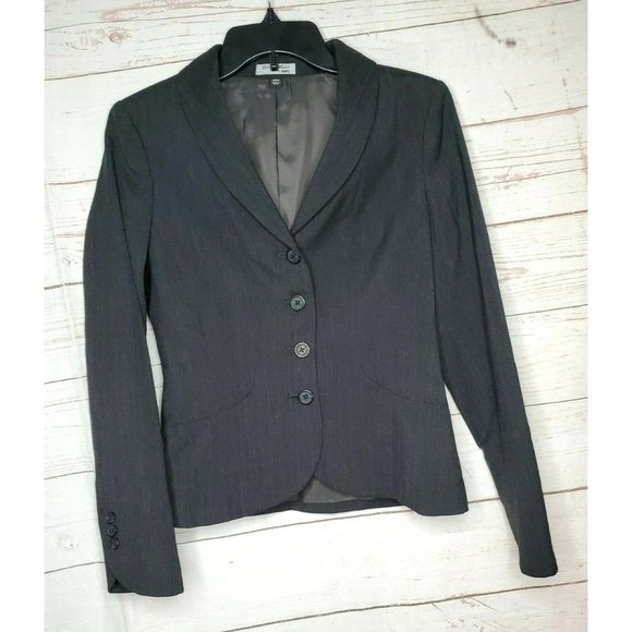 Doc & Amelia By Cintas Women Charcoal Gray 2 Regular Suit Blazer W/ Extra Button - Picture 1 of 12